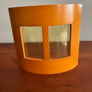 Vintage 2001 Curved Wood Picture Frame Burnes Of Boston Rare Woods Teak?